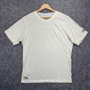 Tracksmith Merino Wool Blend Short Sleeve T-Shirt Men's Medium Yellow Baselayer